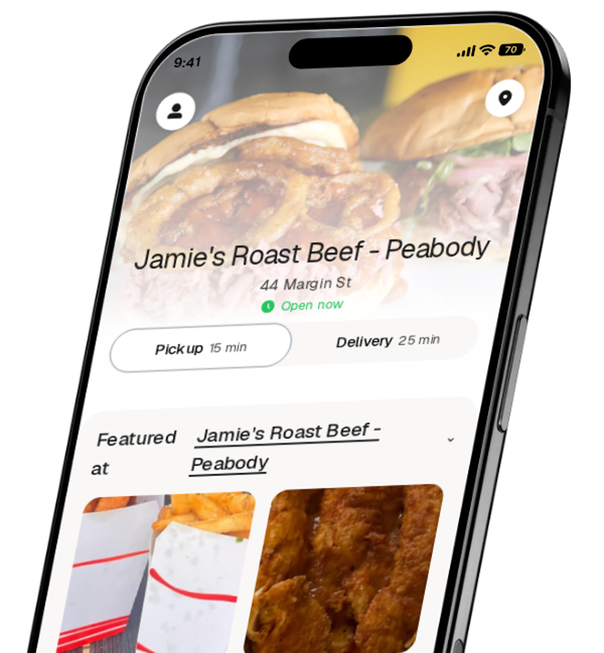 Jamie's Roast Beef - Peabody app preview